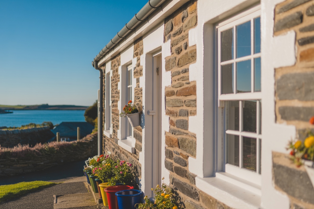 Cornish holiday let living room prepared for PAT testing